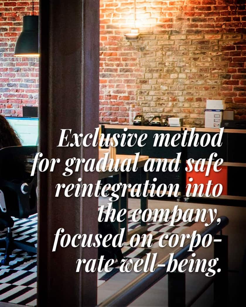 Training and mentoring to support employee reintegration into the path of corporate well-being